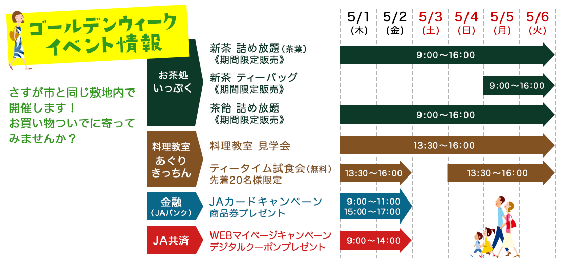 ゴールデンウィークイベント情報