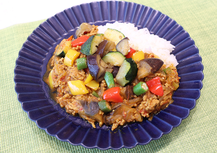夏野菜のキーマカレー