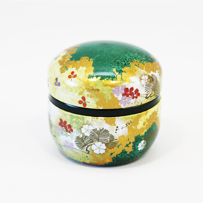 鈴子缶(花揃え 緑)100g用