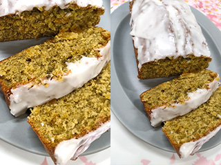 煎茶のパウンドケーキ レモンアイシング