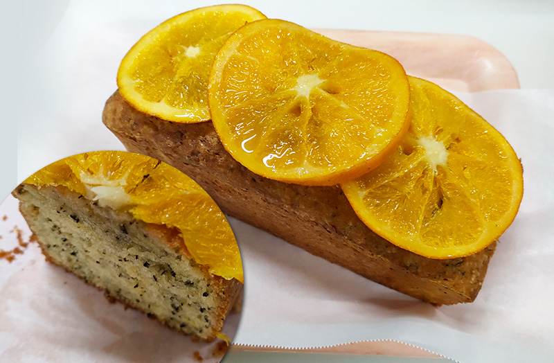 紅茶とネーブルのパウンドケーキ