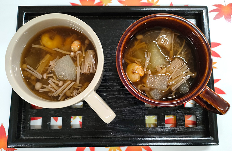 冬瓜と生姜のほうじ茶スープ